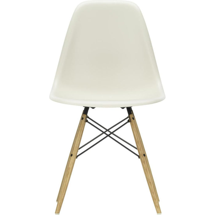 Eames Plastic Chair Dsw - 11 Pebble - Ash Honey Tone - Matstolar - Charles & Ray Eames - Vit - Metall/trä/plast