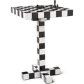 Chess Table - Small Table & Side Table - Black/White - Mdf/Metal