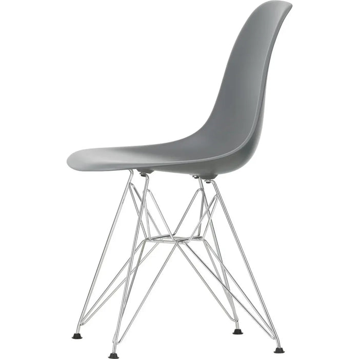 Eames Plastic Chair Dsr - 56 Granite Grey/chrome Base - Matstolar - Charles & Ray Eames - Grå - Metall/plast