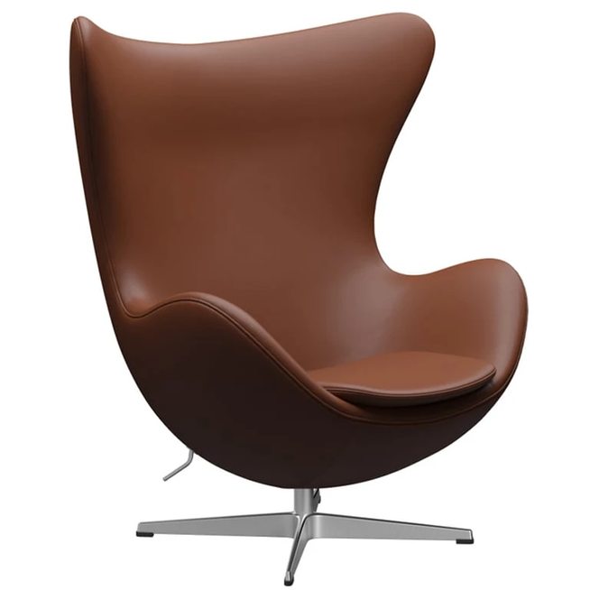 Photo of Egget 3316 Armchair Leather Aura Cognac-steel