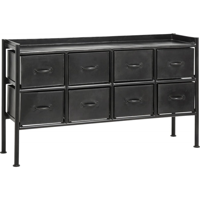 Photo of Portland Iron Cabinet with Drawers - Black
