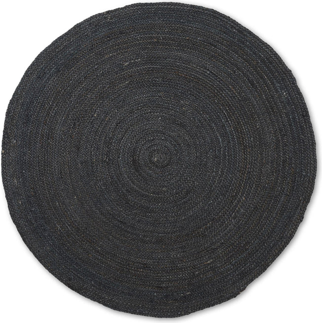 Photo of Eternal Round Jute Rug - Black Fra Ferm Living
