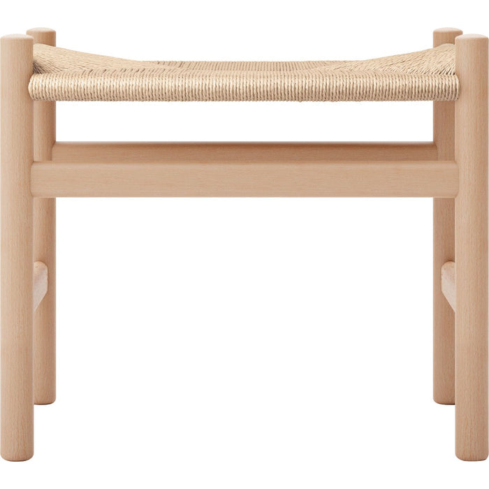 Photo of Carl Hansen - Ch53, beech, oiled, natural braided, 39 cm - footstools - Hans J. Wegner - Wood-coloured - Paper/wood