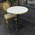 Thumbnail photo of Marble look | brass table top round