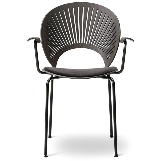 Photo of Trinidad Armchair 3397 By Nanna Ditzel - Spisebordsstol - Harald 192 / Grey Stained Oak / Black - W61 X D57 X H85 X Sh46,5 Cm