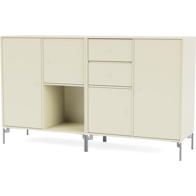 Photo of Couple Sideboard - Vanilla / Matt Chrome Legs - Sideboards - Peter J. Lassen - Vit - Mdf
