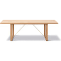 5367 BM67 Coffee Table 140x55 cm - Light Oiled Oak/Brass