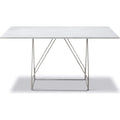 Thumbnail photo of JG Table 6569 - Dining Table - White Carrara / Brushed Stainless Steel - W140 X D140 X H72 Cm