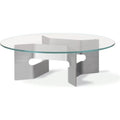 Thumbnail photo of Jg Coffee Table 6558 / By Jørgen Gammelgaard - Sofabord - Glass / Brushed Aluminum With Clear Powder Coating - Ø98 X H30 Cm
