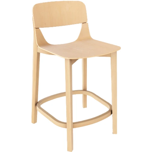 Leaf Stool with Backrest Low