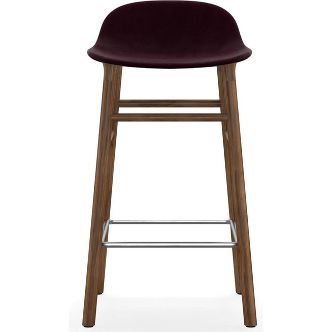 Photo of Form Bar Stool 75 Cm Fully Upholstered Walnut