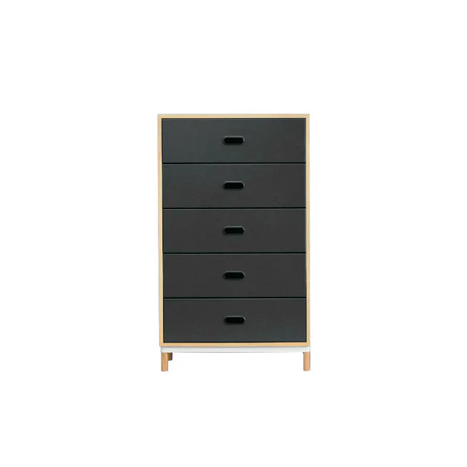 Photo of Kabino Dresser - Chest of drawers - White / 5 drawers - L: 74.2 x D: 41 x H: 127 cm