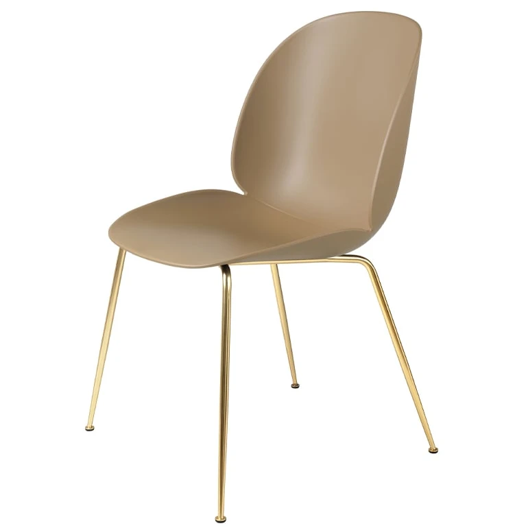 Beetle Dining Chair Un-upholstered - Antique Brass Legs