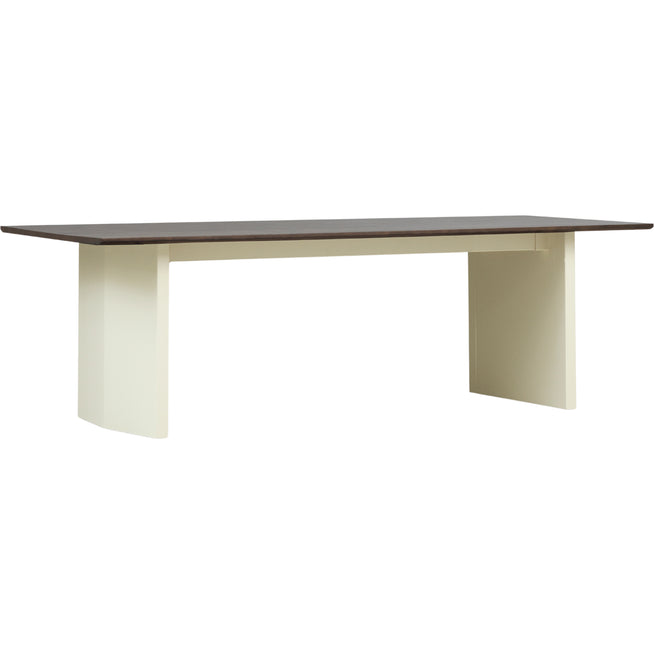 Photo of Panel Table 90 X 250 Cm Cream Dark Brown - Matbord - Simon Legald - Brun - Metall/trä