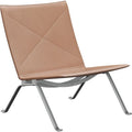 Thumbnail photo of Pk22, Leather, Rustic - Armchairs - Poul Kjærholm - Brown - Leather/metal