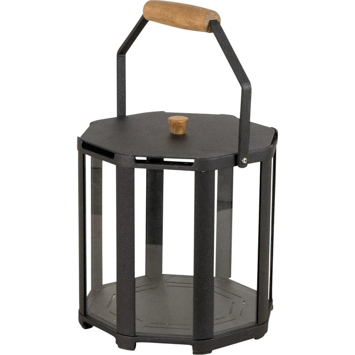 Photo of Lightlux Lantern With Teak - Lava Grey - Aluminium