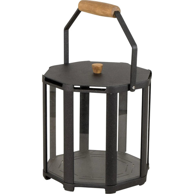 Photo of Lightlux Lantern With Teak - Lava Grey - Aluminium