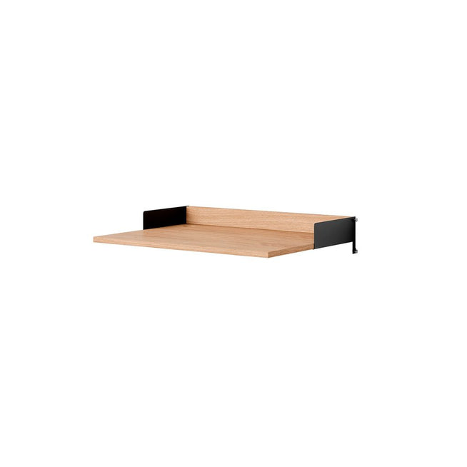 Photo of New Works Desk Kit - Hylde - Oak / Black - H15 X W80 X D55 Cm
