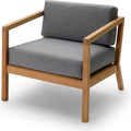 Thumbnail photo of Virkelyst Chair, Teak, Fossflakes Padding, Outdoor Textile /