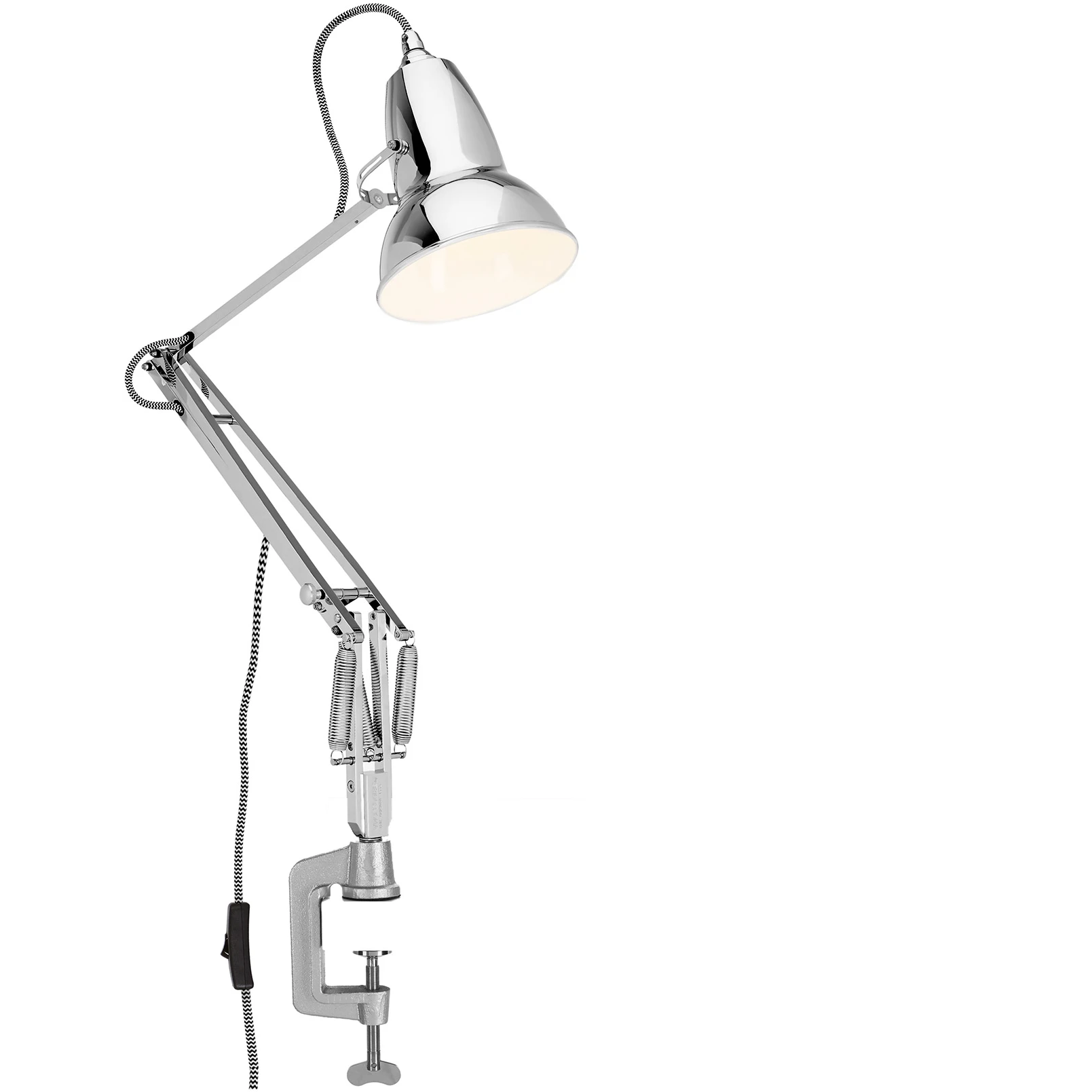 Original 1227 Desk Lamp With Clamp Bright Chrome - Skrivbordslampor - George Carwardine - Silver