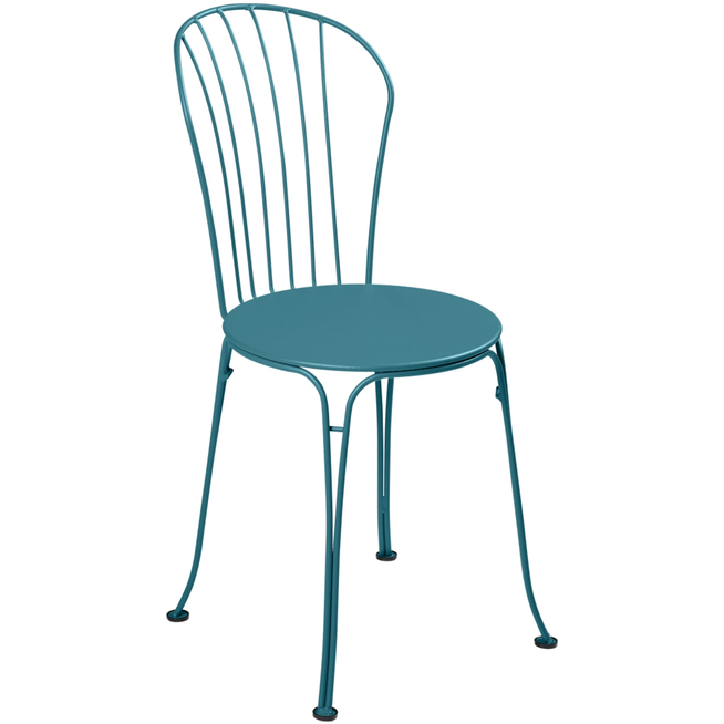 Photo of Opéra+ Chair, Acapulco Blue - Outdoor dining chairs - Studio Fermob - Blue - Metal
