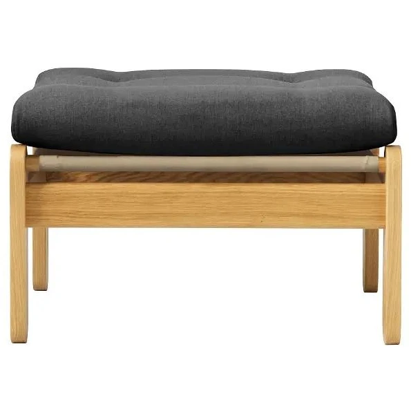 J113 Poul M. Volther Stool Sh: 40 cm - Oak Natural/Dark Grey