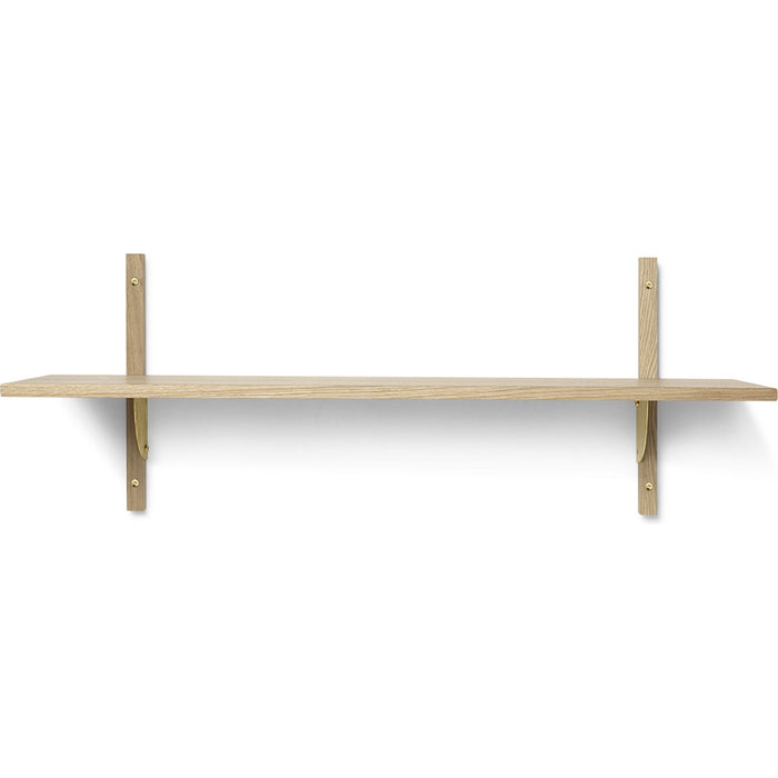 Photo of Sector Shelf - Hylde - Eg/messing - S/w - W: 87 X D: 26,1 X H: 34 Cm