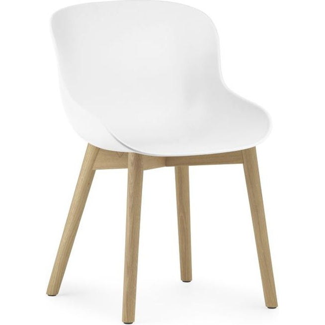 Photo of Hyg Chair Wood - Dining chair - White - Oak - H: 84 x L: 54 x D: 53.5 x Sh: 46 cm