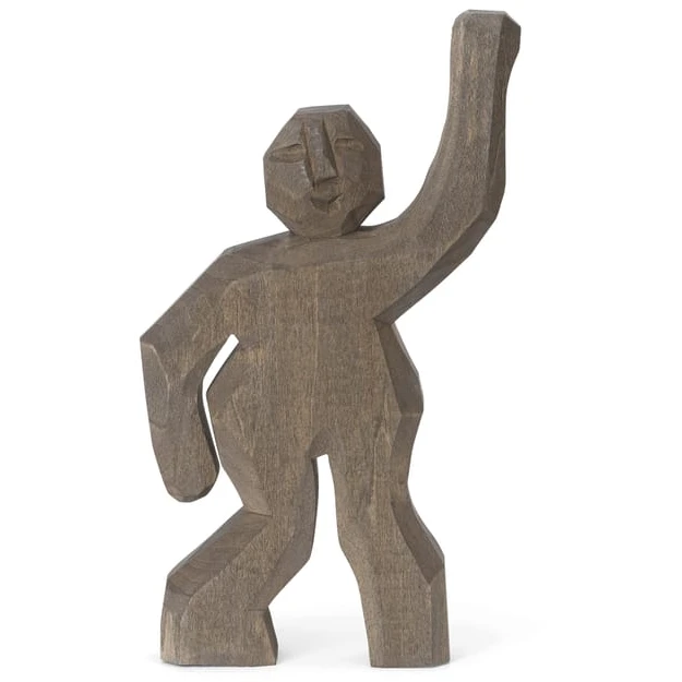Photo of Aksel Han - Figur - Aksel Hand-carved Figure - Anthracite - W2.5 X D10.5 X H17 Cm