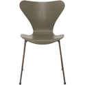 3107 Seven, coloured box, Venetian Red, Underframe Brown Bronze - Dining chairs - Arne Jacobsen - Red - Metal/wood