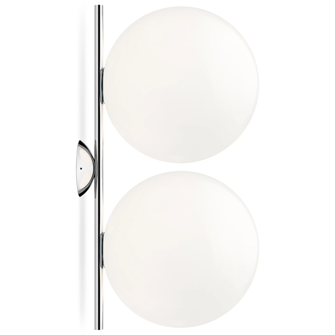 Photo of Ic Light C/w2 Double, Chrome, Exkl. 2 X Led 15w E27 2000lm 2700k - Vägglampor - Michael Anastassiades - Silver