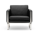 Thumbnail photo of Ch101 Armchair Loke 7150 Leather-Stainless Steel