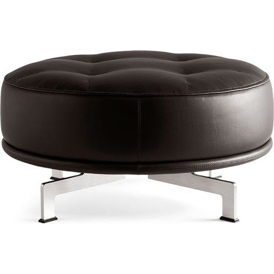 Photo of Delphi Ottoman 4509 By Hannes Wettstein - Puf - Max 96 Cognac - Ø75 X H37 Cm