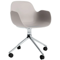 Thumbnail photo of Form Armchair Swivel 4w Alu - Kontorstol - Warm Grey /