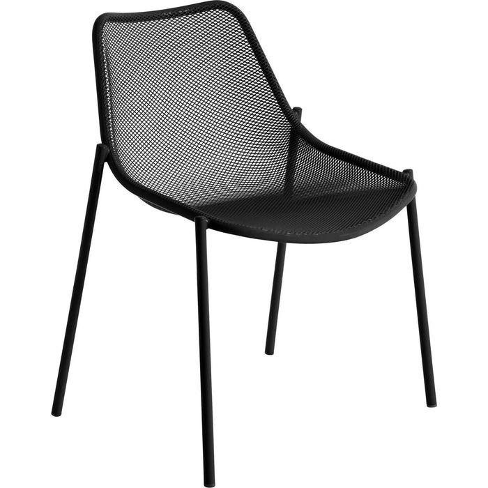 Photo of Round Chair Black - Outdoor Dining Chairs - Christophe Pillet - Black - Metal