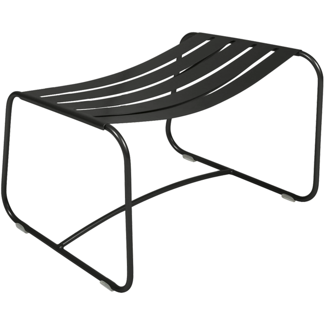 Photo of Surprising Footrest, Liquorice - Outdoor Stools & Pouffes - Harald Guggenbichler - Green, Grey - Metal