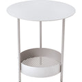 Salsa Pedestal Table - Cotton White - Småbord & Sidobord Utomhus - Goula / Figuera - Vit - Metall