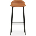 Form Bar Stool 75 Cm Fully Upholstered Black Steel