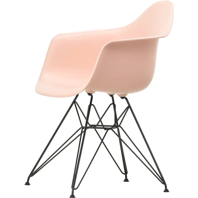 Photo of Eames Plastic Armchair DAR - 41 Pale Rose - Basic Dark Base - Dining Chairs - Metal/Plastic