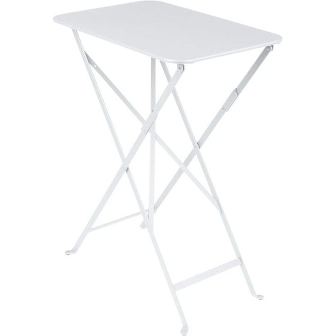 Photo of Bistro Table 37x57 cm Cotton White 01 - Outdoor Dining Table - White - Metal