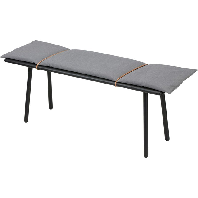 Photo of Georg Bench Black lacquered - Benches - Christina Liljenberg Halstrøm - Leather/wood/wool