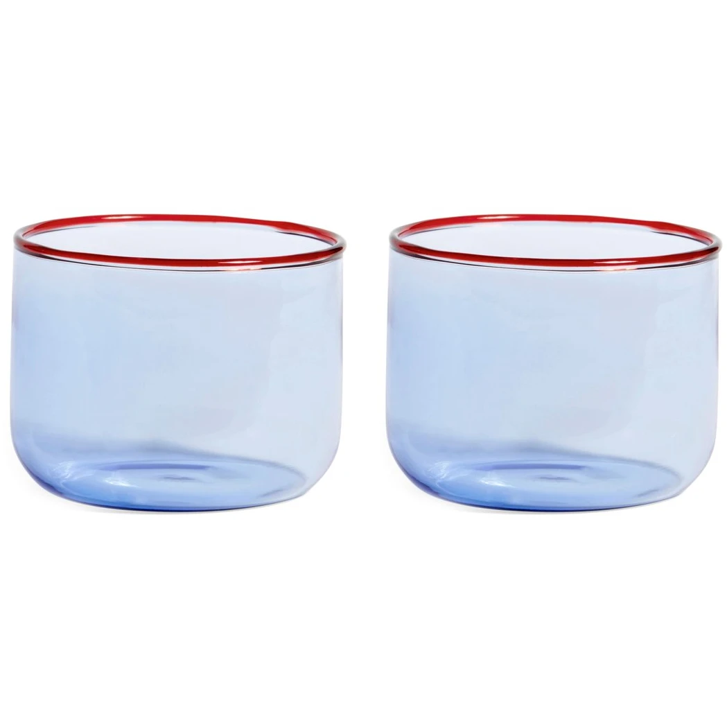 Tint Glass 20 Cl 2-pack Light Blue-red Border