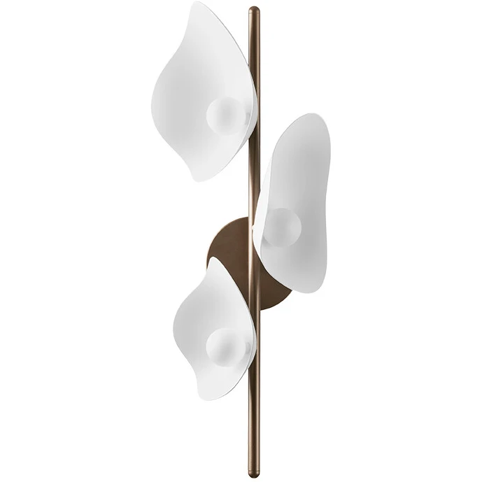 Florii 3 Wall Lamp Dark Bronze/white