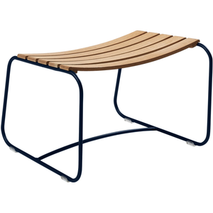 Surprising Teak Footrest Deep Blue - Outdoor Stools & Pouffes - Harald Guggenbichler - Green - Metal/Wood