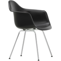Eames Plastic Armchair Dax - 12 Deep Black - Chrome Base - Matstolar - Charles & Ray Eames - Svart - Metall/plast