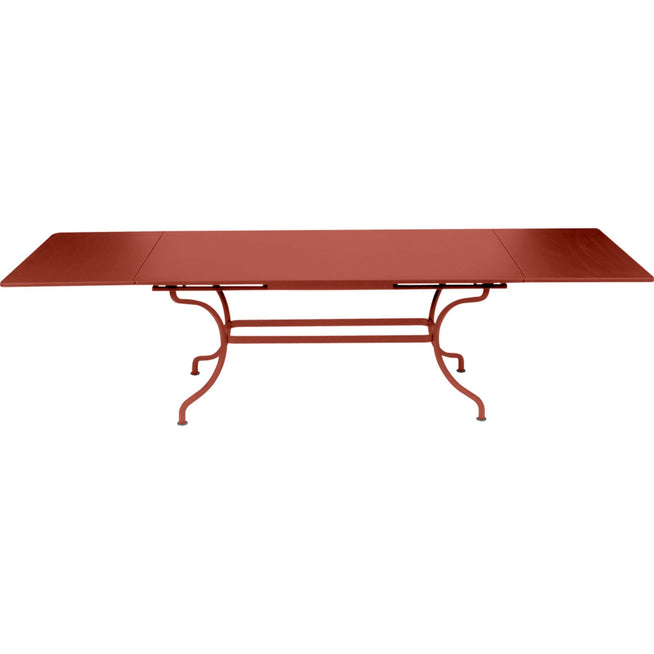 Photo of Romane Table 200/300x100 cm Red Ochre 20 - Outdoor Dining Table - Red - Metal