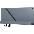 Thumbnail photo of Folded Shelves Small, Blue Grey - Vägghyllor - Johan Van Hengel - Svart - Metall
