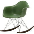 Eames Plastic Armchair Rar - 48 Forest - Chrome Base - Dark Maple - Matstolar - Charles & Ray Eames - Grön - Metall/trä/plast