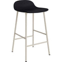 Form Bar Stool 65 Cm Full Upholstery Light Grey Steel