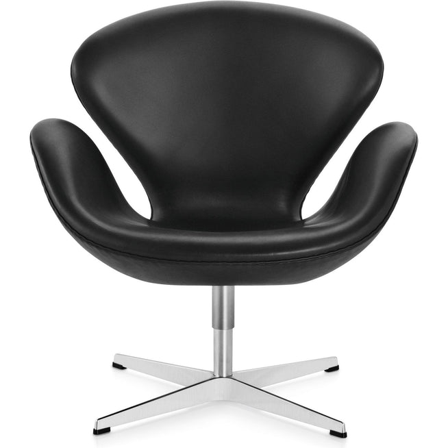 Photo of 3320 Swan Lounge Chair | Leather | Satin Brushed Stainless Steel Stand